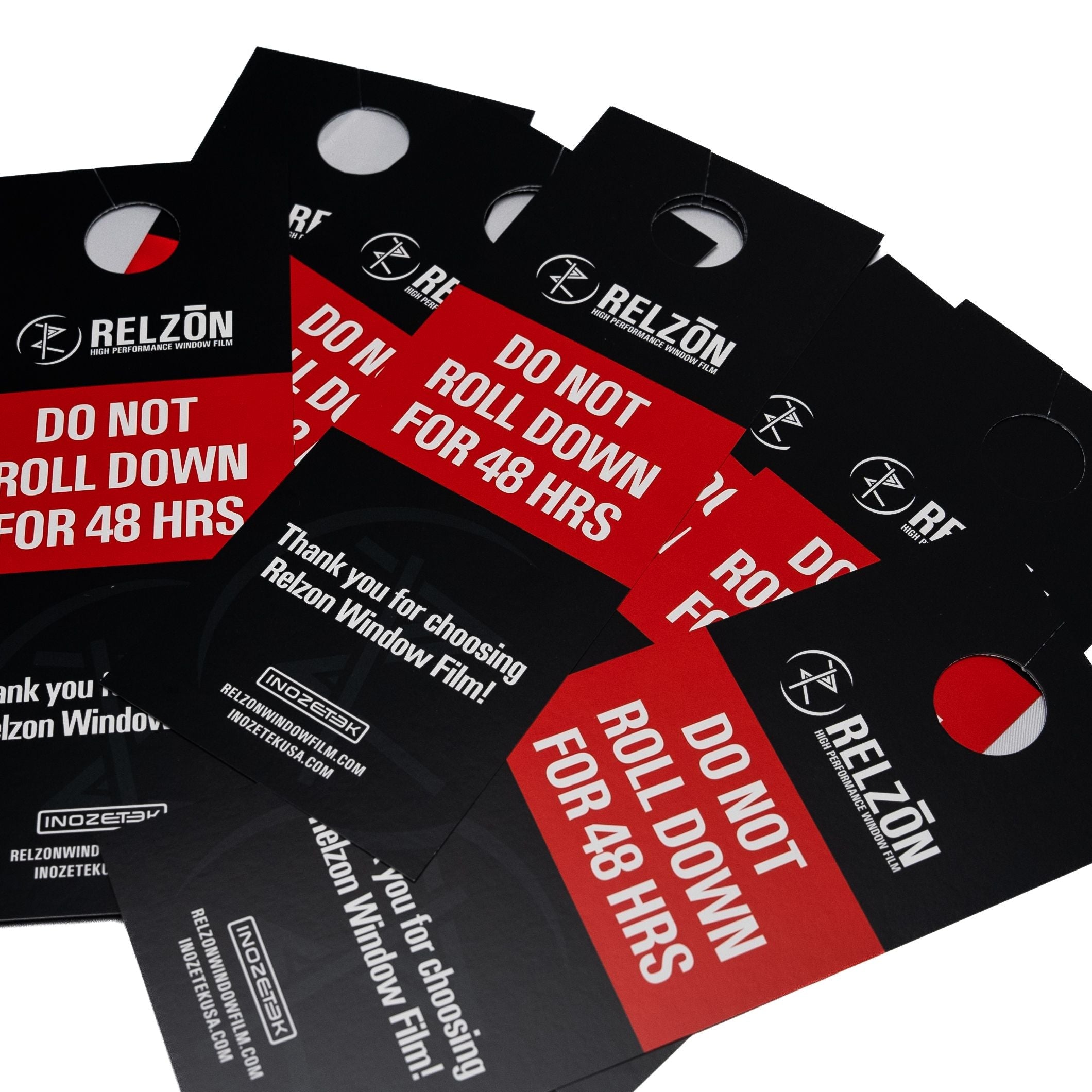 Relzon IR "DO NOT ROLL DOWN" Mirror Hang (Pack of 10)