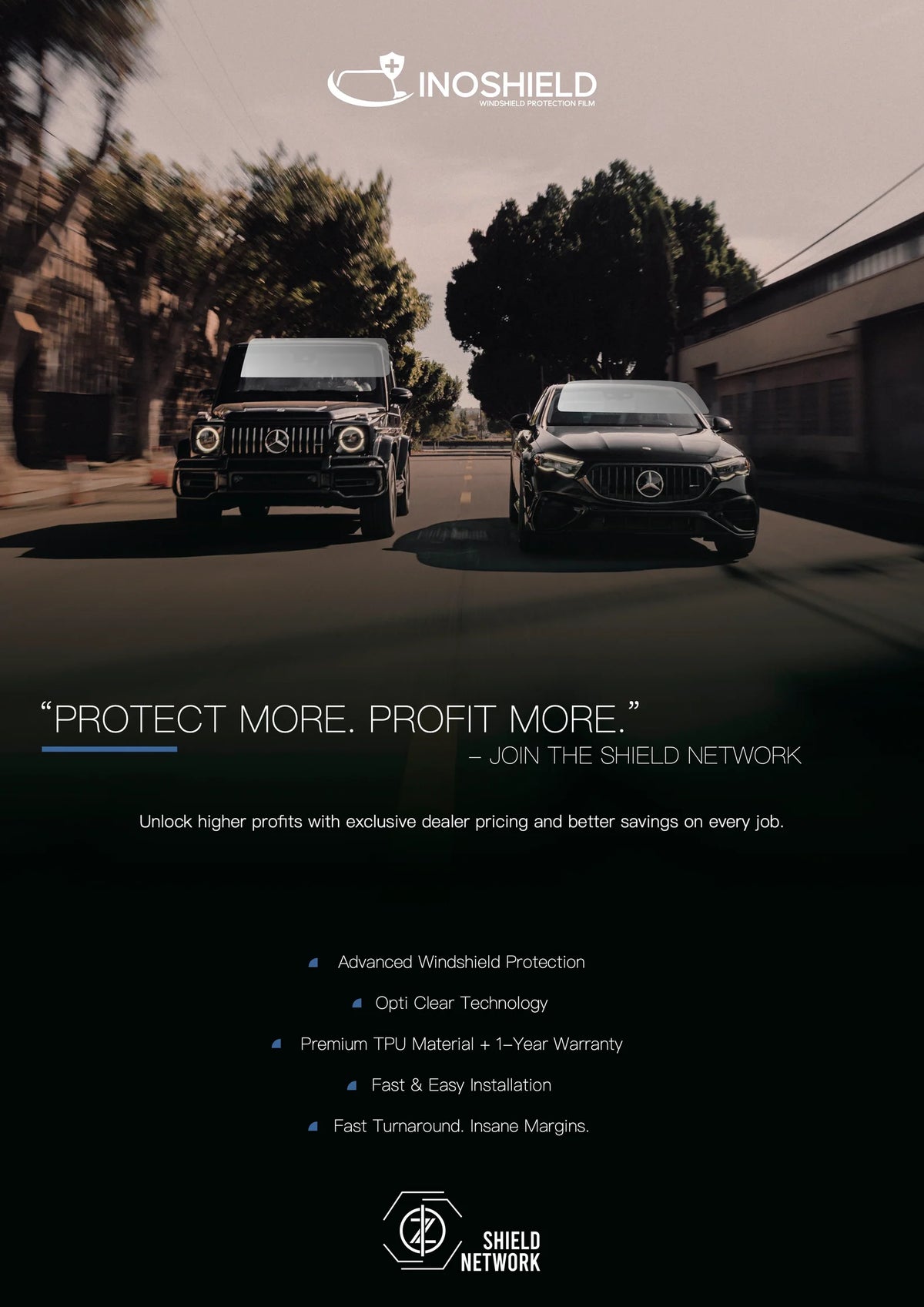 INOSHIELD - 6.0MIL Advanced Windshield Protection Film 60" x 50FT